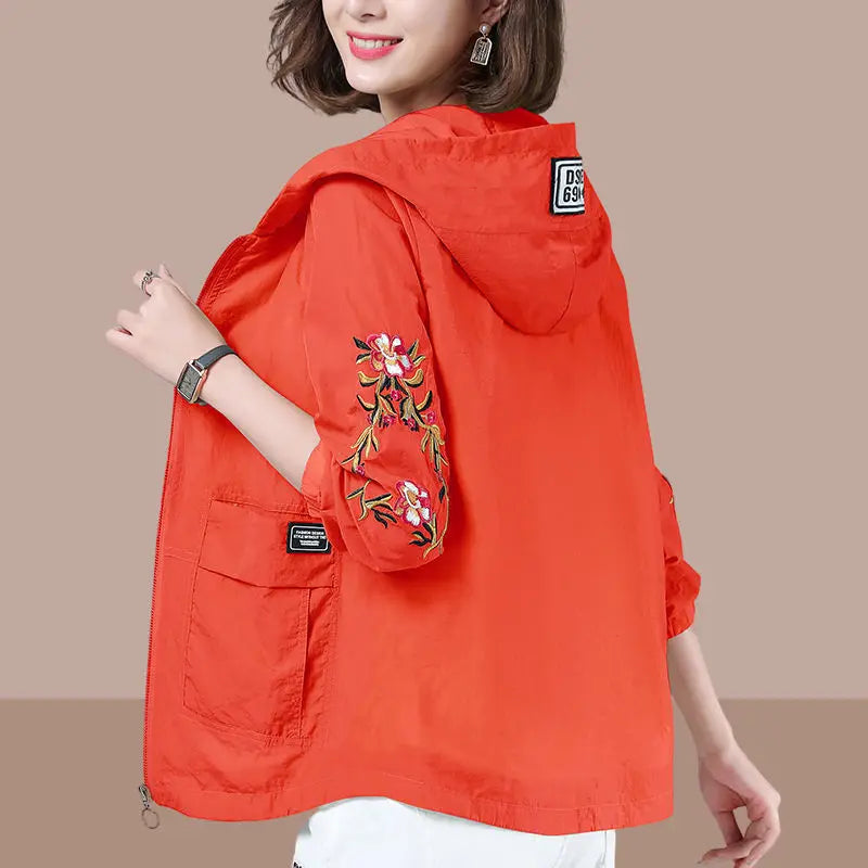 Embroidered Lightweight Summer Jacket