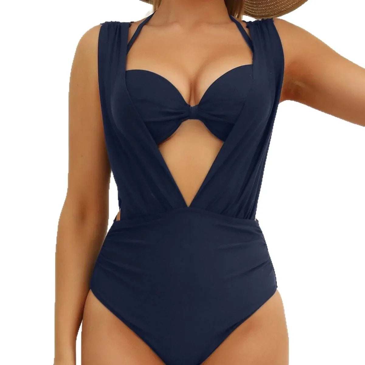 Structured High-Waist Bikini with Hard Cup Top