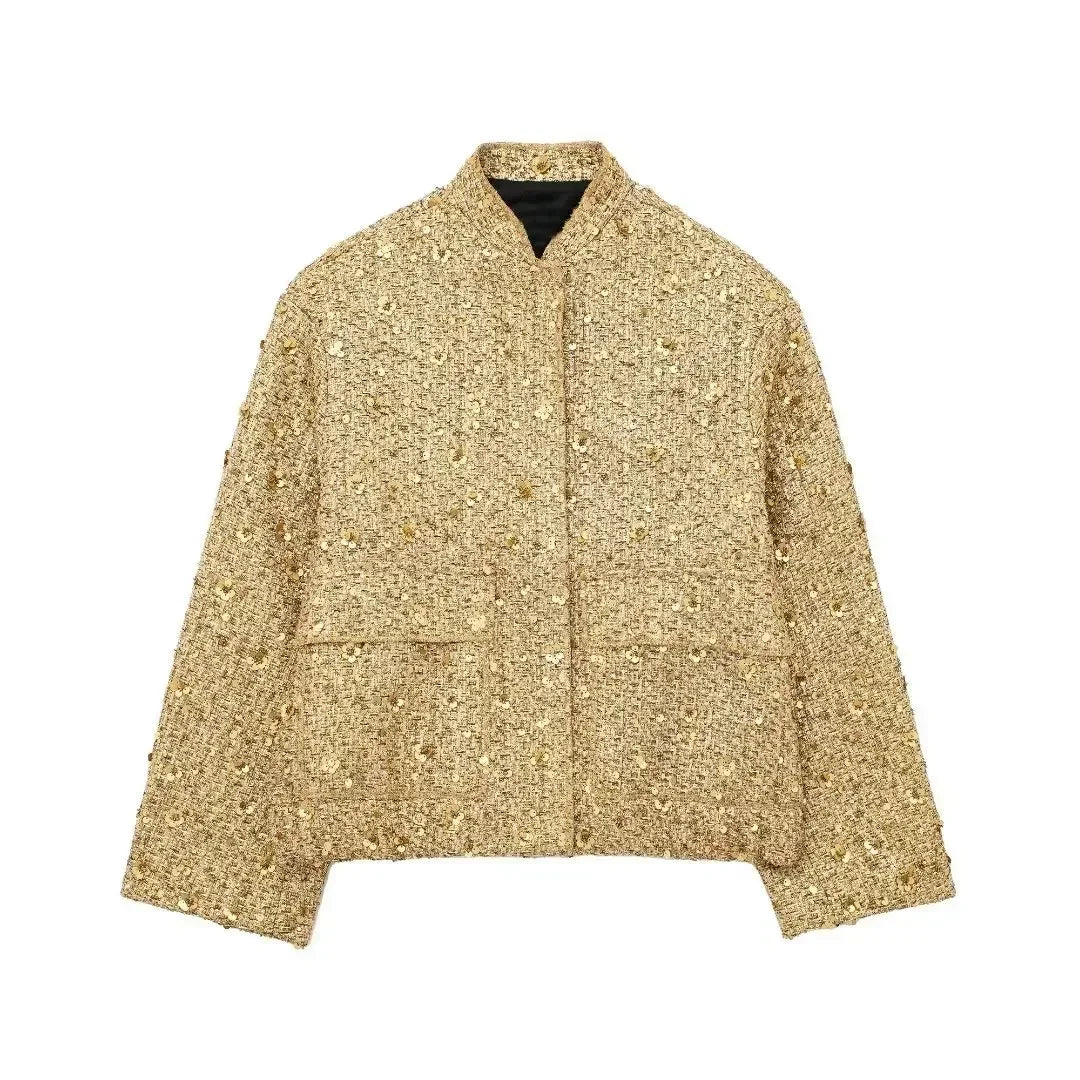 Sequined Bomber Jacket