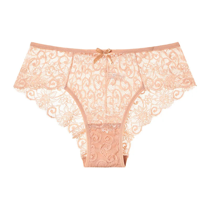 Mid Waist Lace Panties – Breathable, Sexy