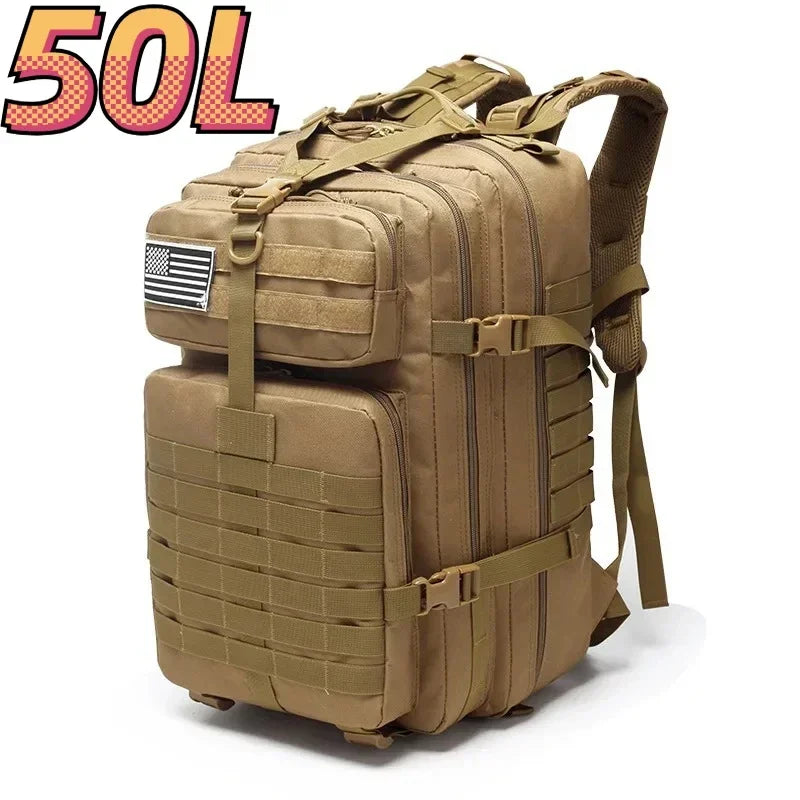 RangerTrek Tactical Backpack – 30L/50L Waterproof Nylon Outdoor Bag