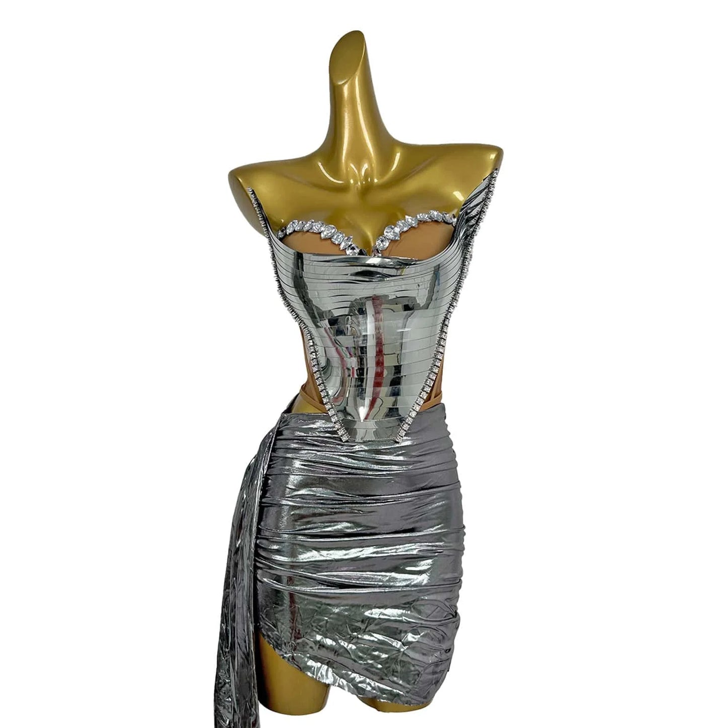 Strapless Sequin Top & Skirt Set