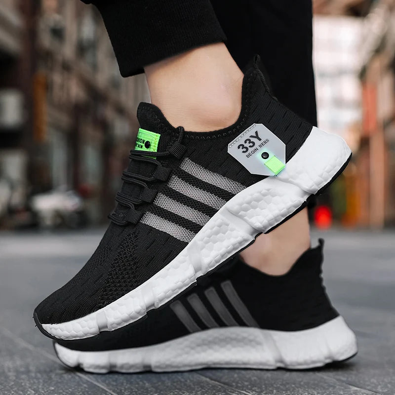 Lightweight Mesh Walking Sneakers — Plus Size Casual Tennis Shoes