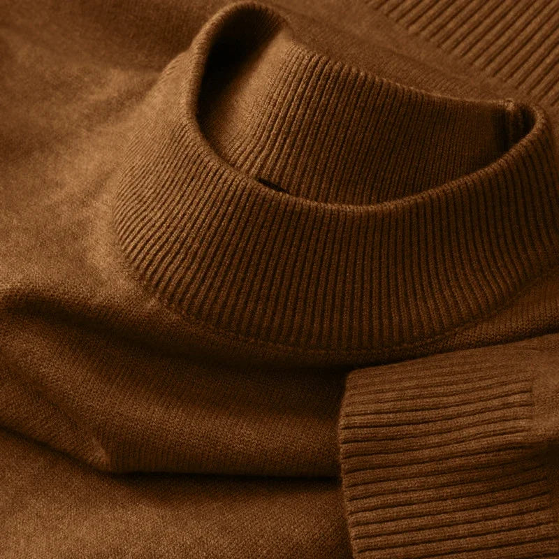 Mock Neck Ribbed Knit Pullover