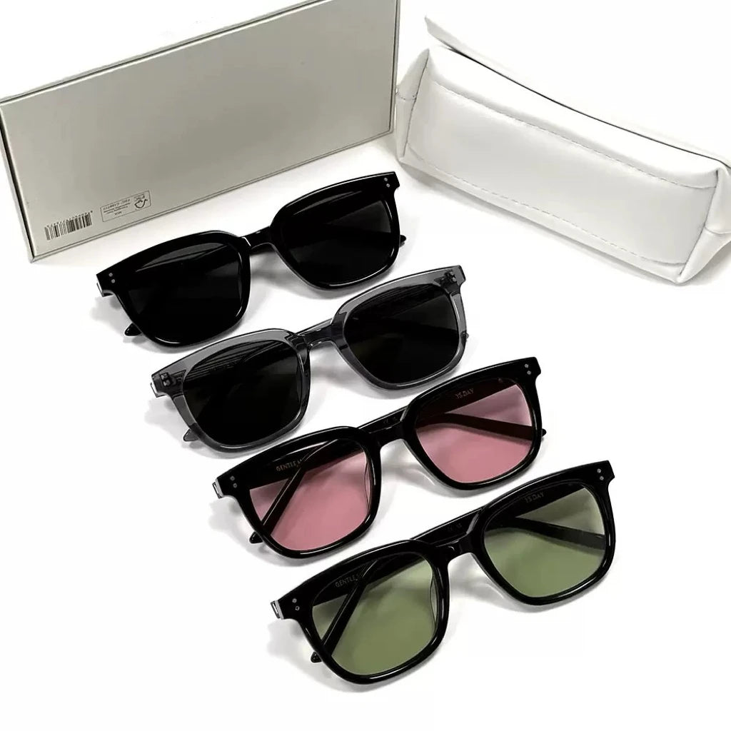 GlowJelly | Retro Jelly Sunglasses – Square Frame, Face-Slimming UV400