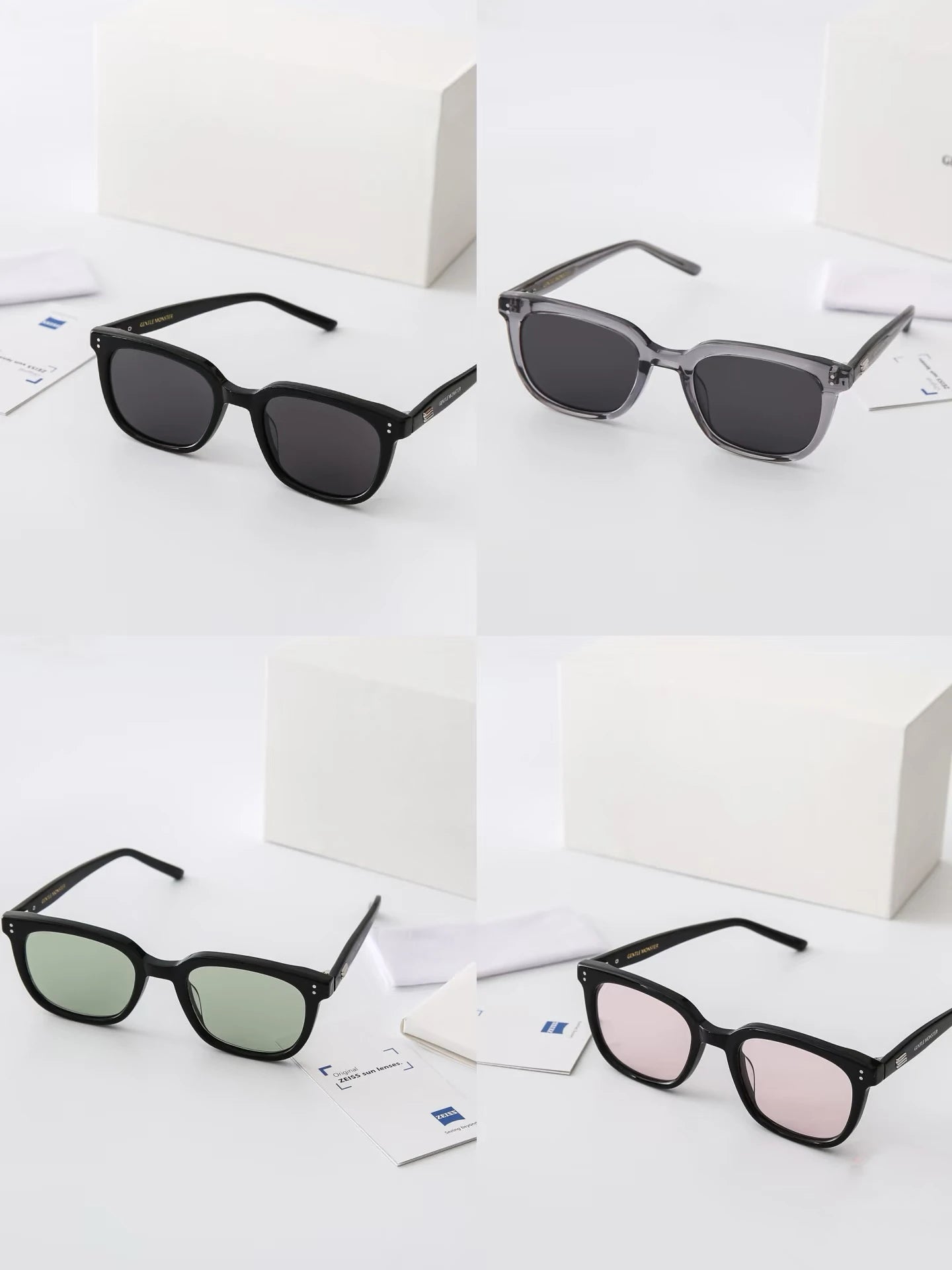 GlowJelly | Retro Jelly Sunglasses – Square Frame, Face-Slimming UV400