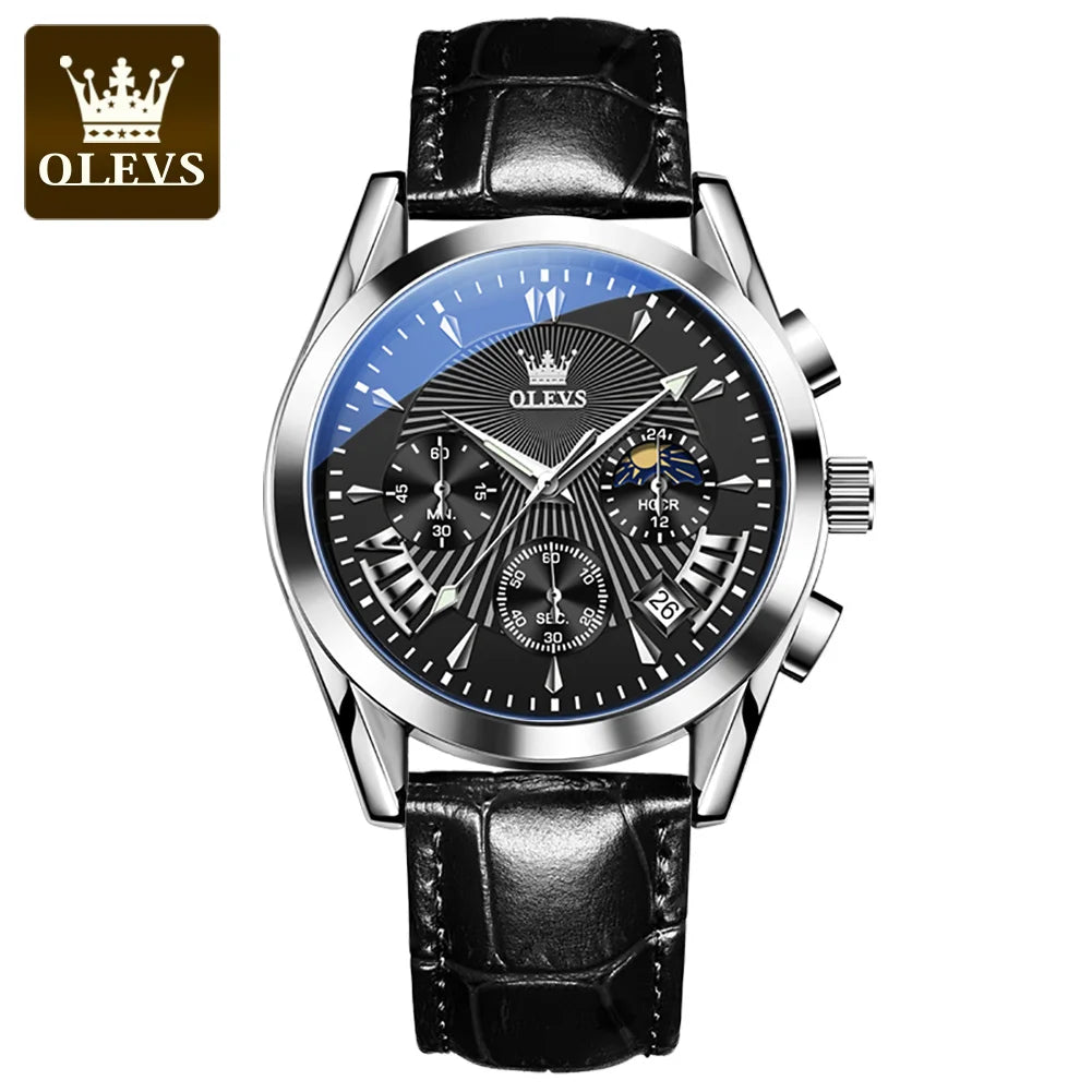 Business Leather Watch – Waterproof Quartz Wristwatch, Minimalist Dial