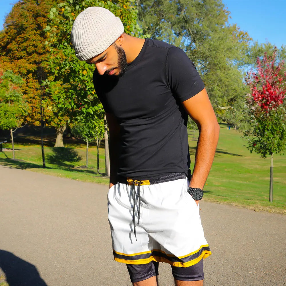 Anime Inspired 2-in-1 Quick Dry Mesh Shorts – Summer Sports Workout Pants