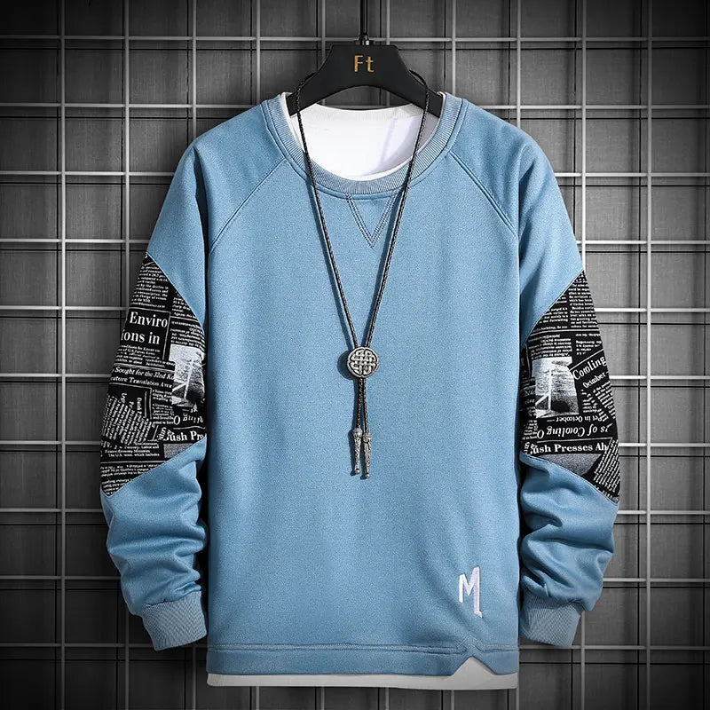 Patchwork Streetwear Crewneck