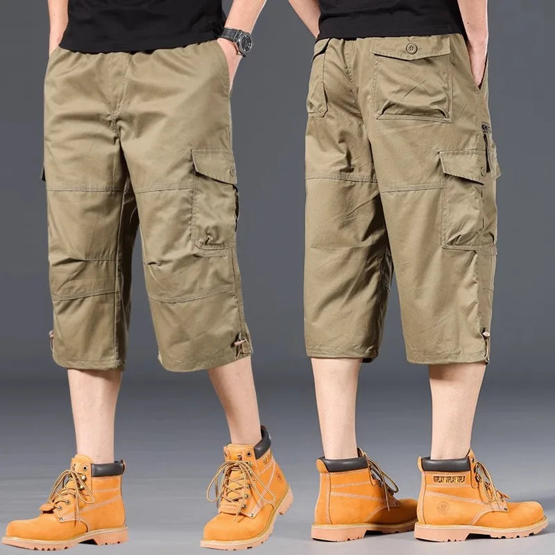 Relaxed Fit Multi-Pocket Jogger Shorts
