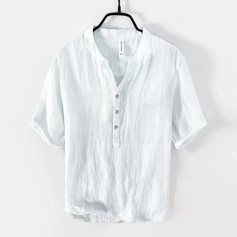 Linen Slim Fit Tee – Lightweight Summer