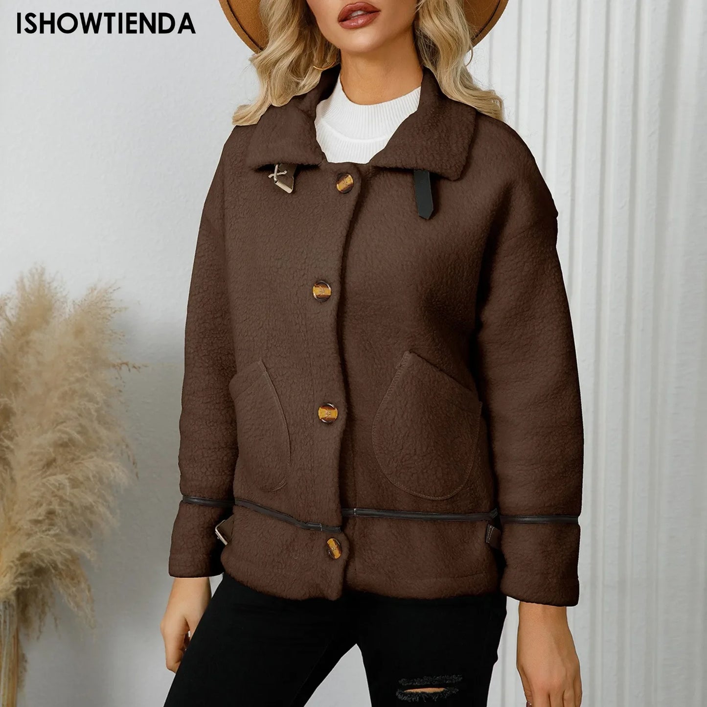 Contrast Plush Warm Jacket