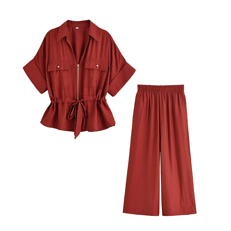 Loose Shirt & Pants Set – Chic Elegant Street Holiday Two Piece