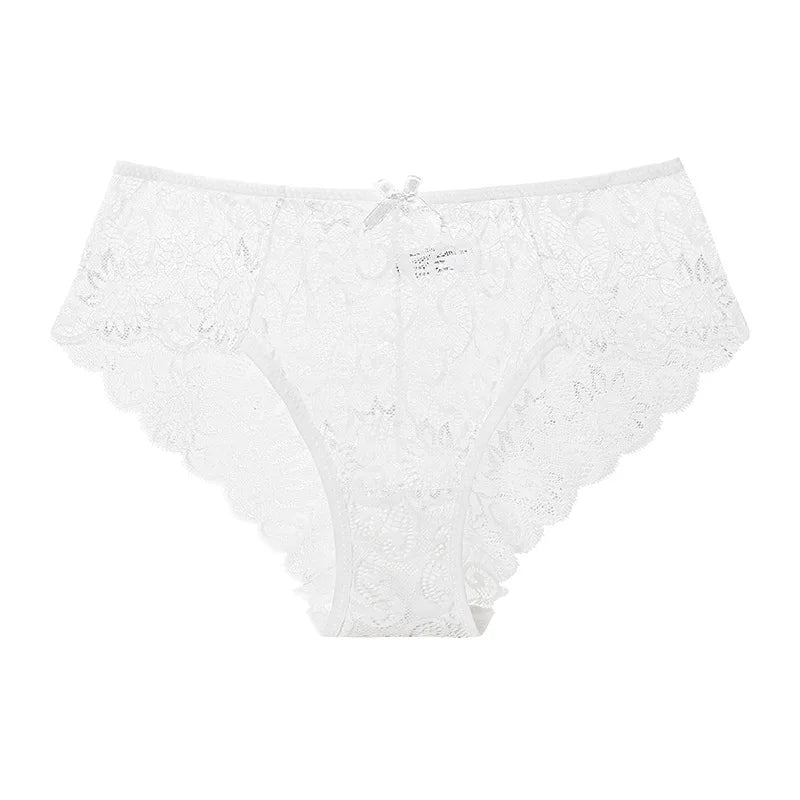 Mid Waist Lace Panties – Breathable, Sexy