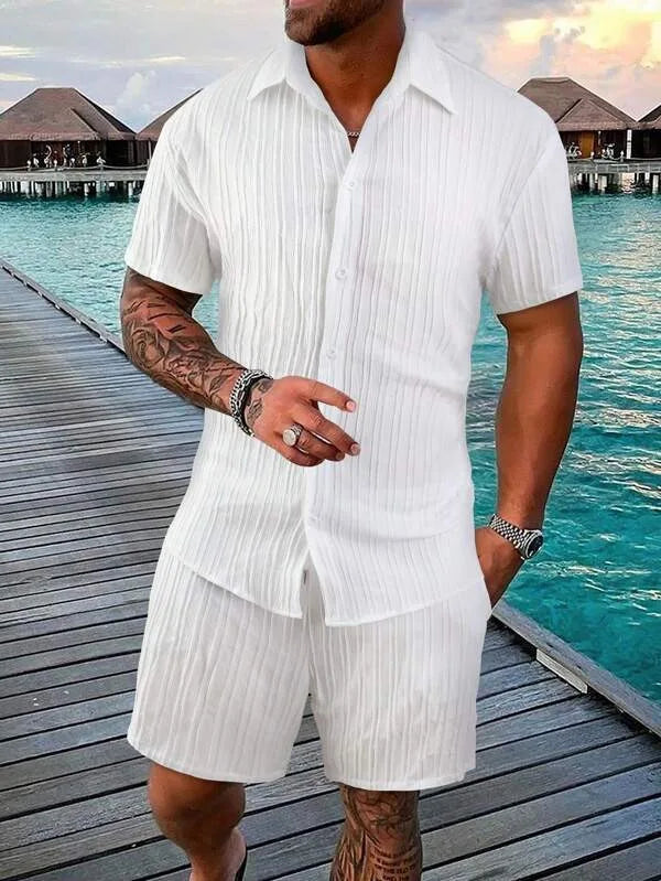 Polo Shirt & Loose Shorts Set – Urban Summer Casual
