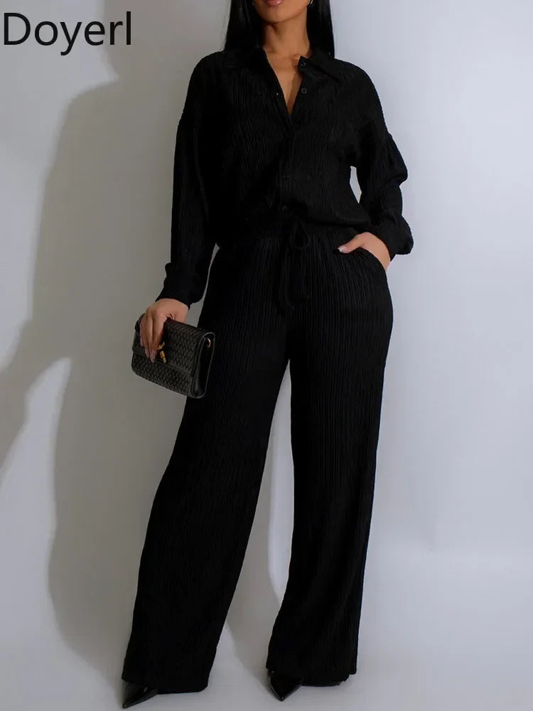 Loungewear Soft Set – Long Shirt & Wide Pants
