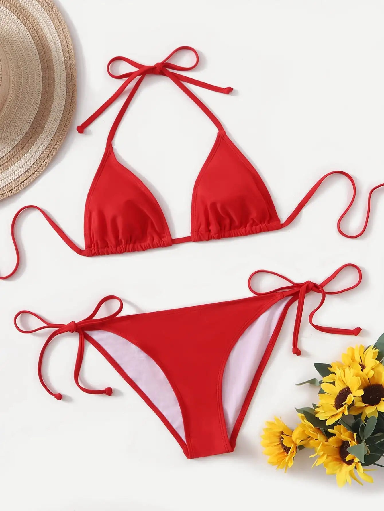 Tie-Side Triangle Bikini – Minimal Summer Fit