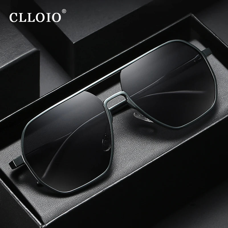 CLLOIO Photochromic Polarized Sunglasses – Anti-Glare Aluminum Driving Eyewear