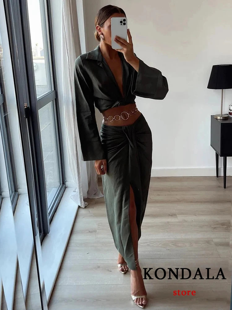 Bow Shirt & Pleated Skirt Co-ord