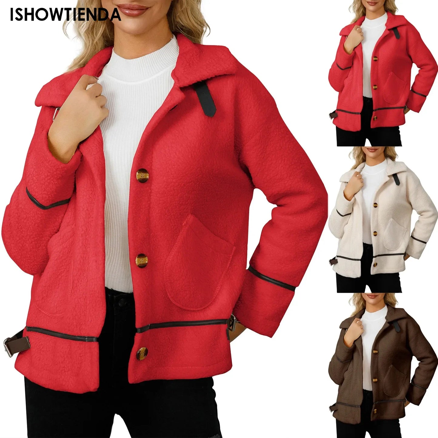 Contrast Plush Warm Jacket