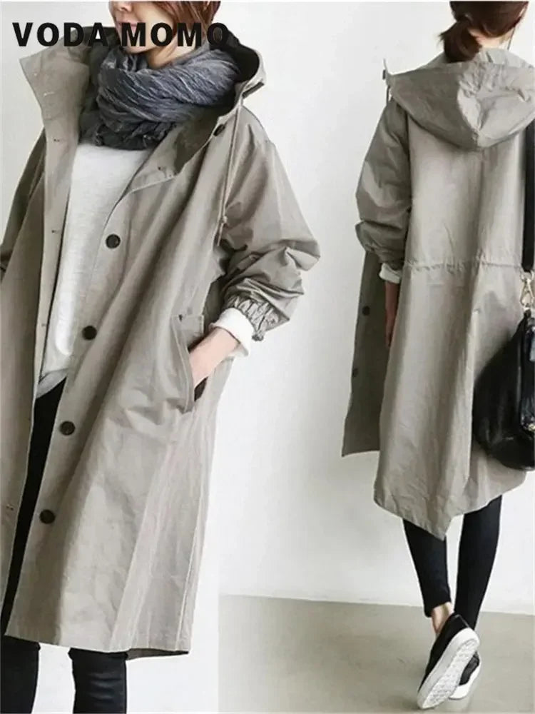 Hooded Long Overcoat