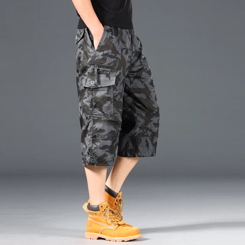 Relaxed Fit Multi-Pocket Jogger Shorts