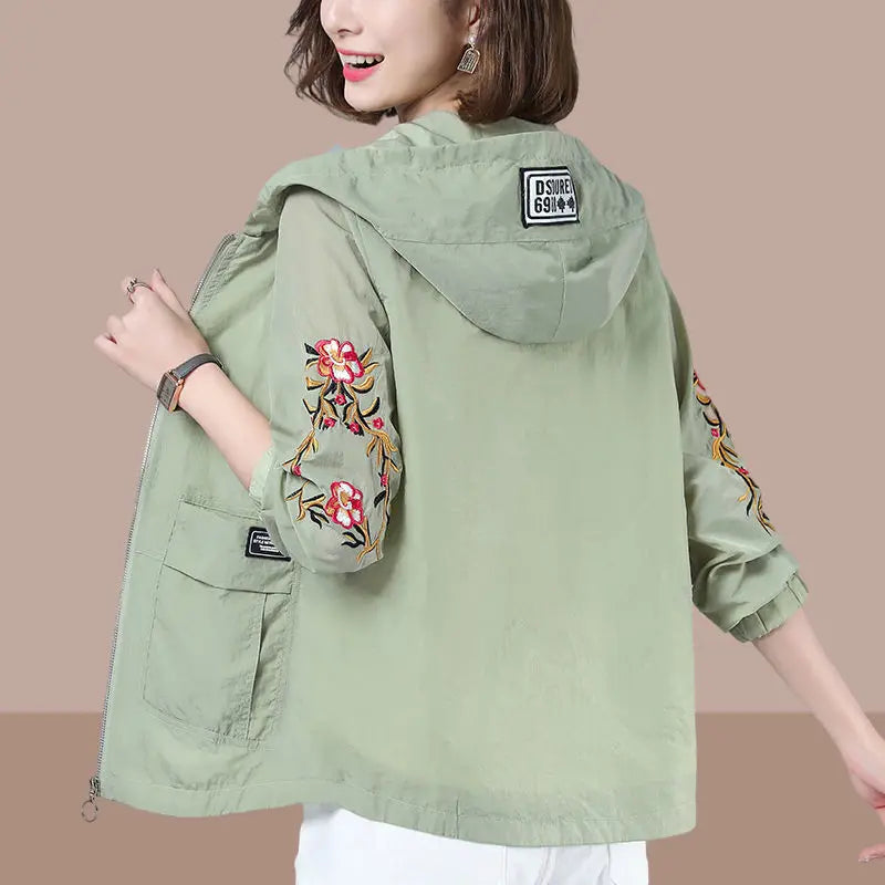Embroidered Lightweight Summer Jacket