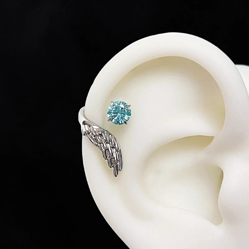 Silver Wing Ear Cuff – Fashion Zircon Detail
