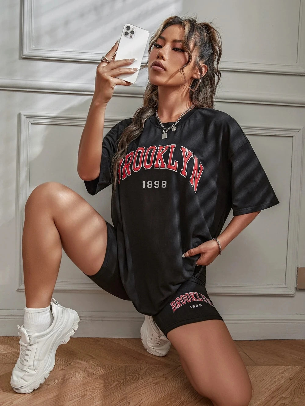 Brooklyn Graphic Set – Oversized Tee & Soft Shorts