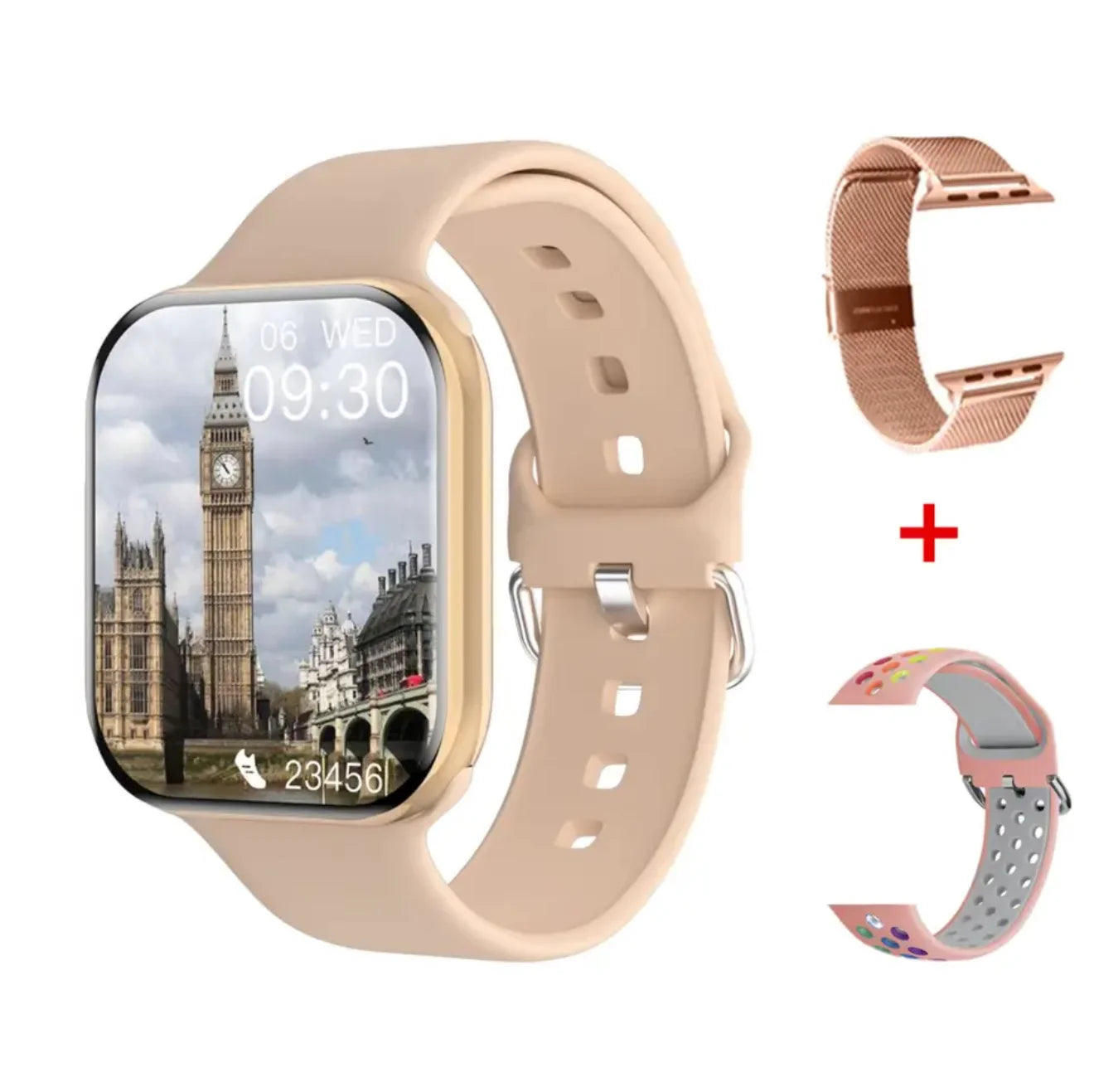Smartwatch with Body Temp & GPS – NFC, Always-On Display, Sport Design