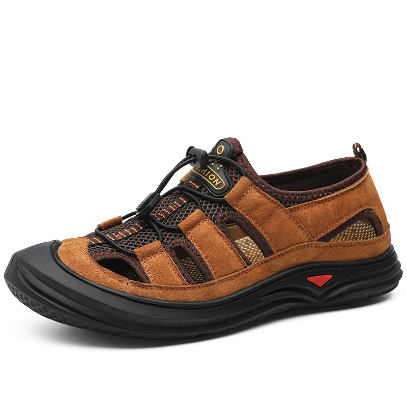 OxTrail Cowhide Sandals – Large Size Outdoor Comfort