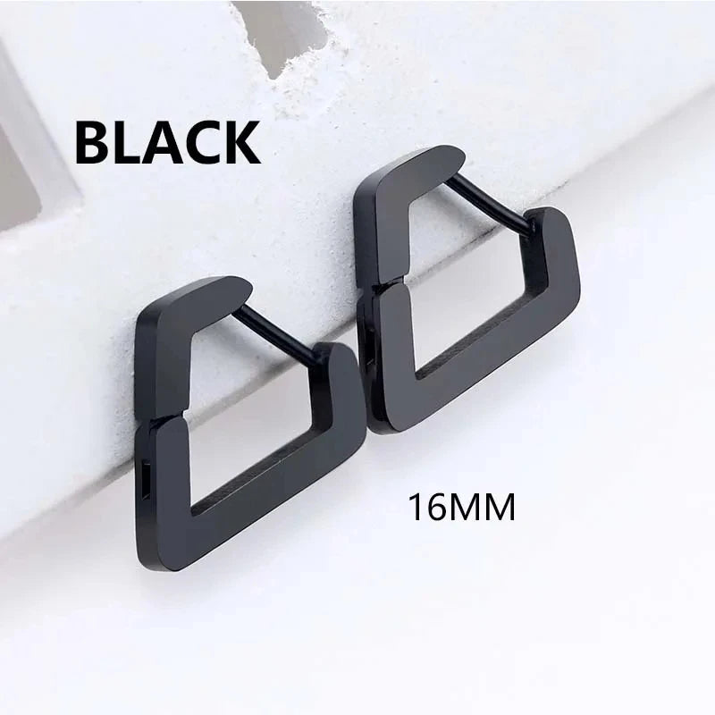 Geometric Triangle Stud Earrings – Punk Rock Style for Unisex