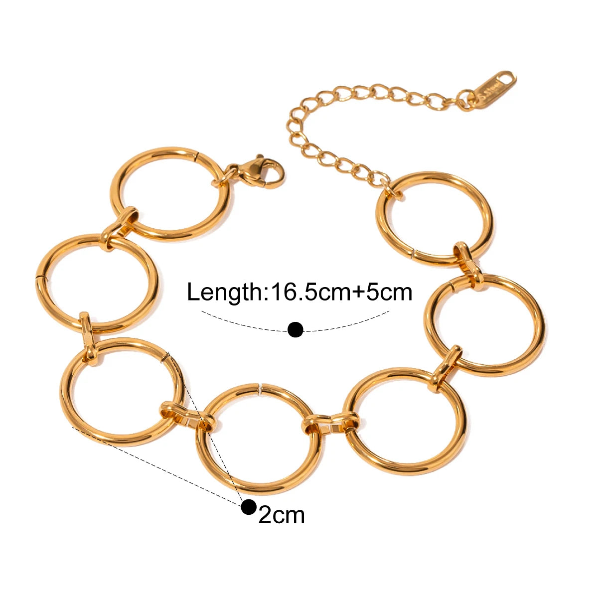 Circle Charm Jewelry Set – 18K Waterproof Style