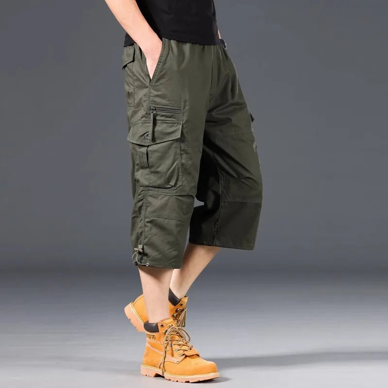 Relaxed Fit Multi-Pocket Jogger Shorts