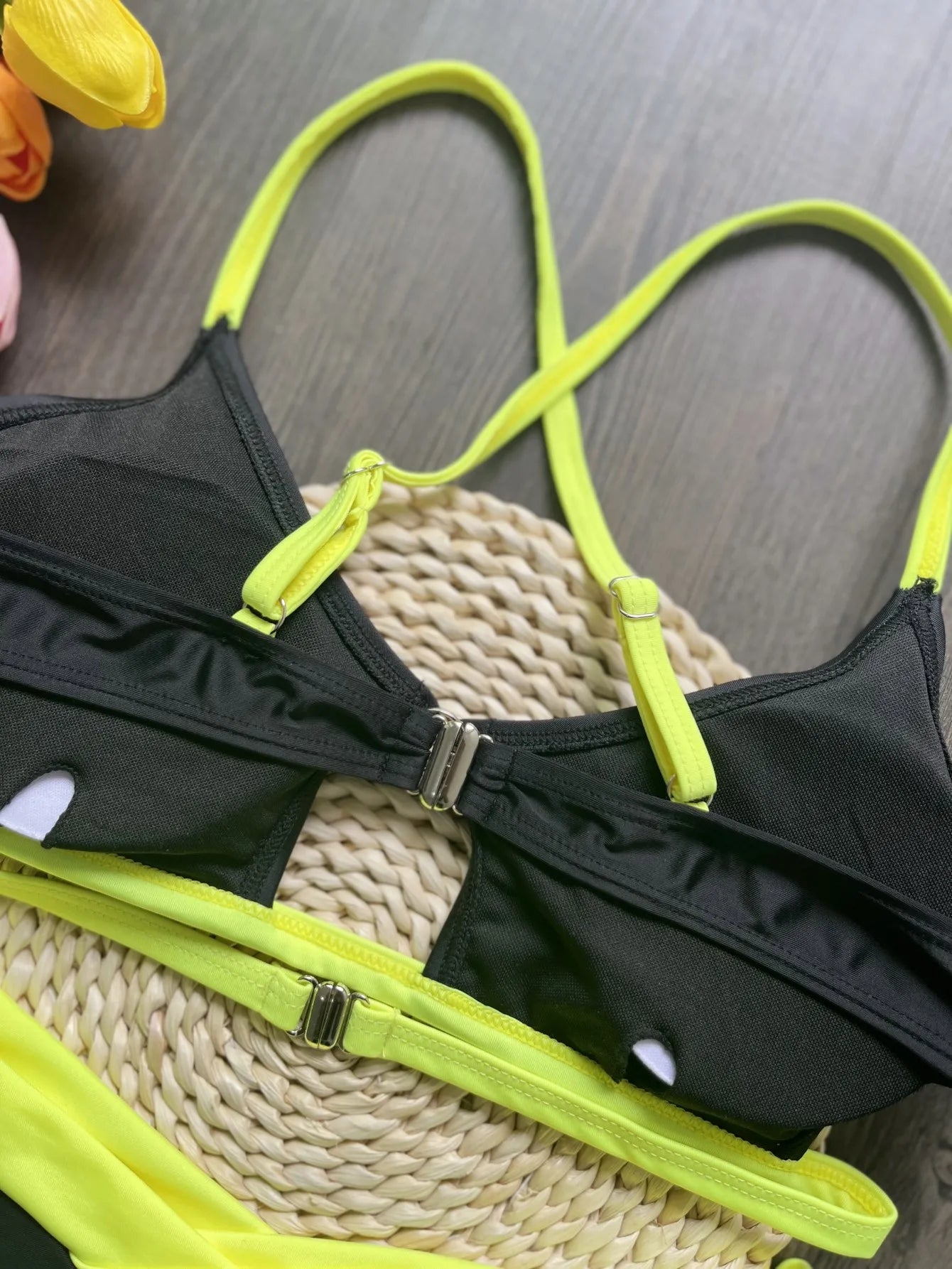 Two-Piece Spliced Bikini – Solid Triangle Design