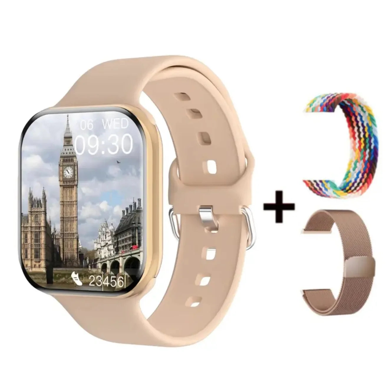 Smartwatch with Body Temp & GPS – NFC, Always-On Display, Sport Design