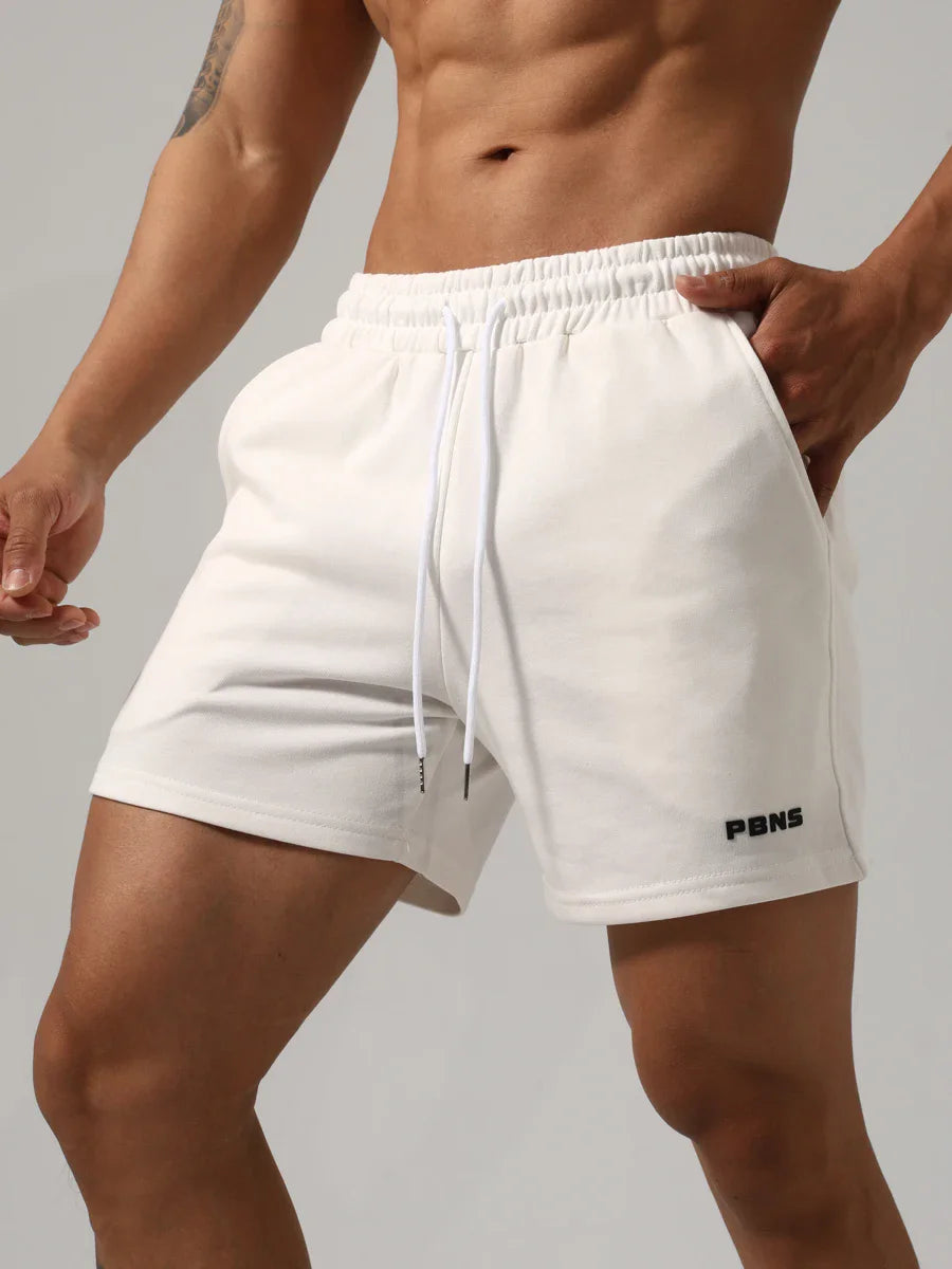 Black & White Striped Denim Shorts