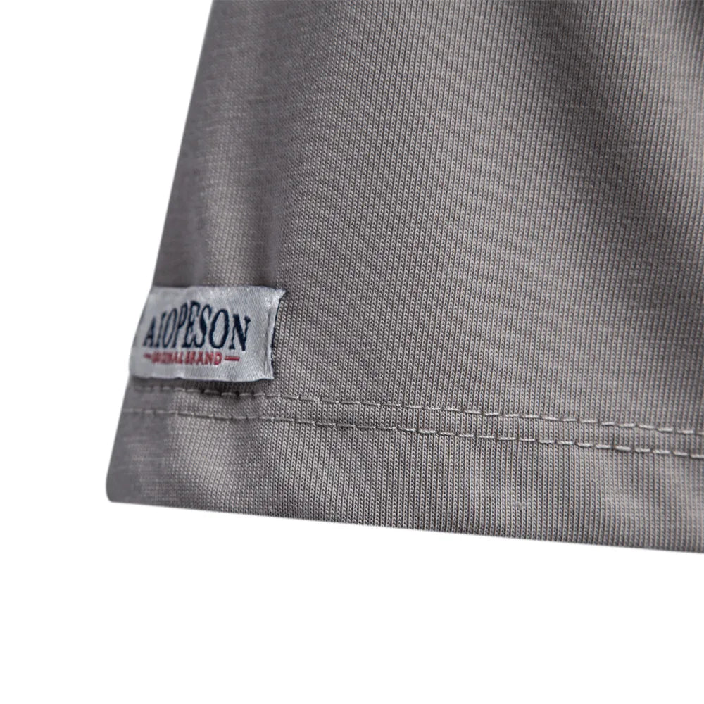 Cotton Blend Embroidered Tee – Refined Finish
