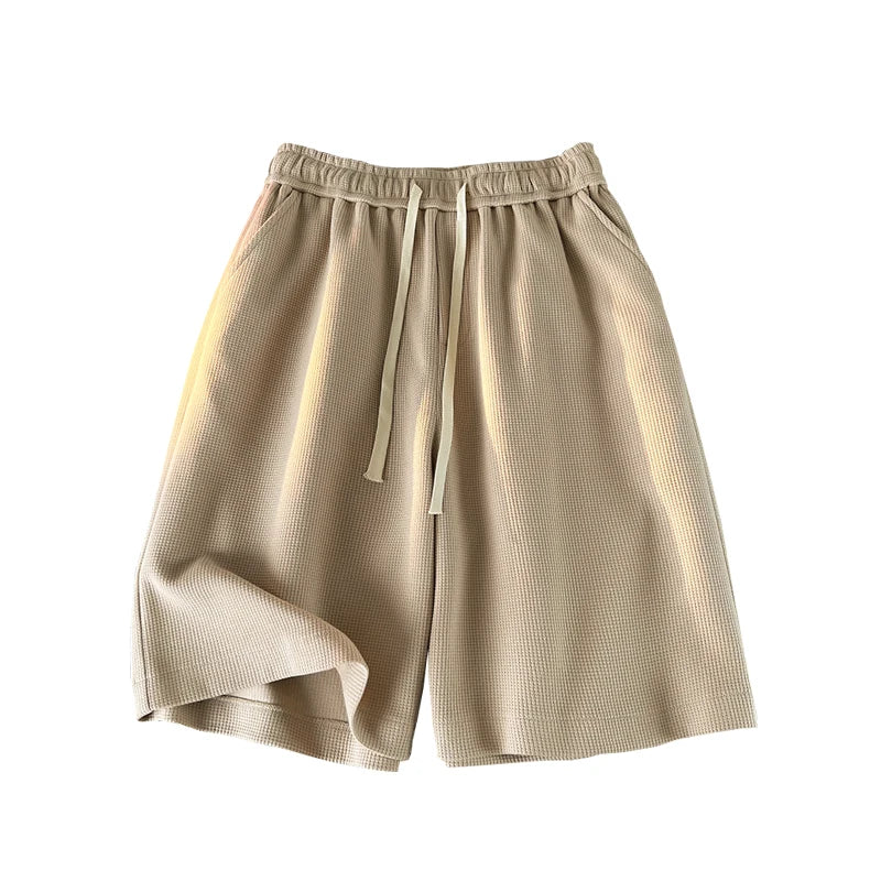 Waffle Knit Loose Shorts – Multi-Color