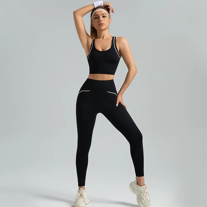 CoreStrap Yoga Kit – High Waist Cross Bra Set