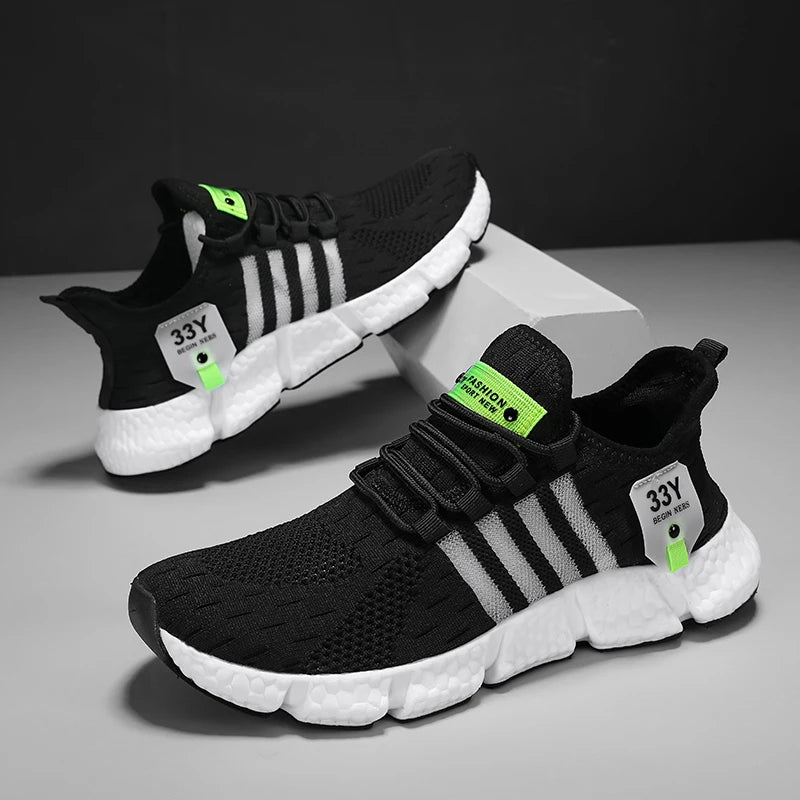Lightweight Mesh Walking Sneakers — Plus Size Casual Tennis Shoes