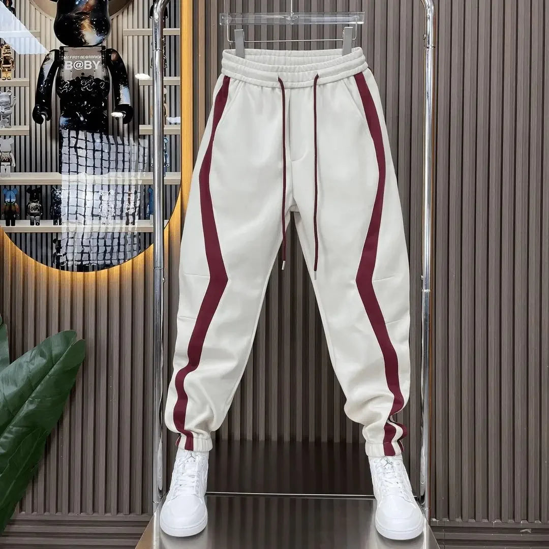 Striped Patchwork Harem Jogger Pants – Korean Autumn Trend