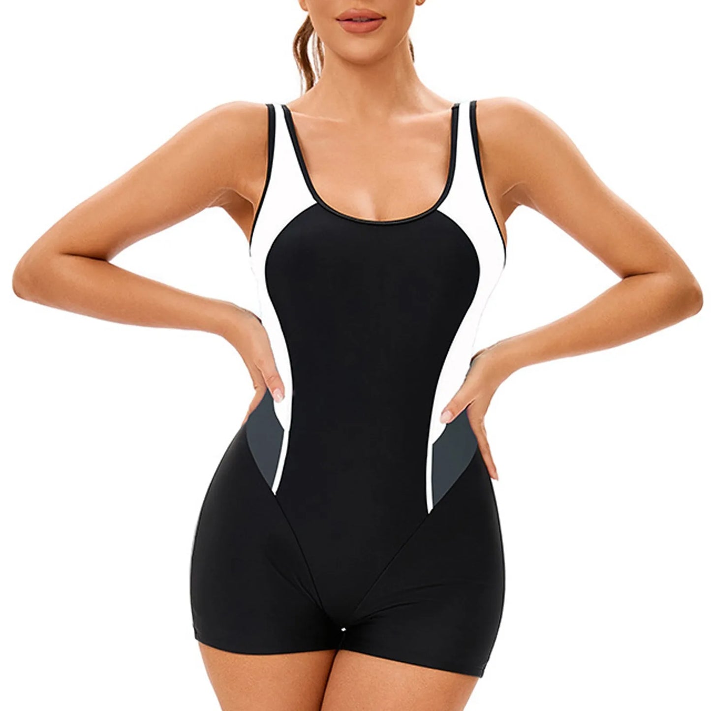 Colorblock Sport Swimsuit – Plus Size Edition