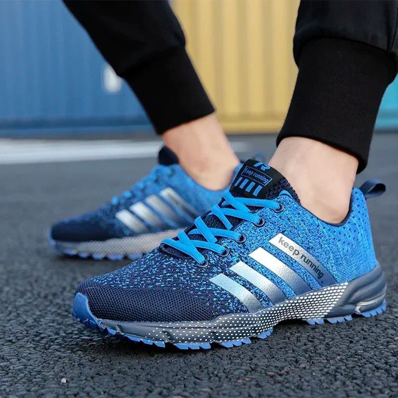 Breathable Mesh Running Sneakers — Lightweight Outdoor Athletic Jogging Shoes
