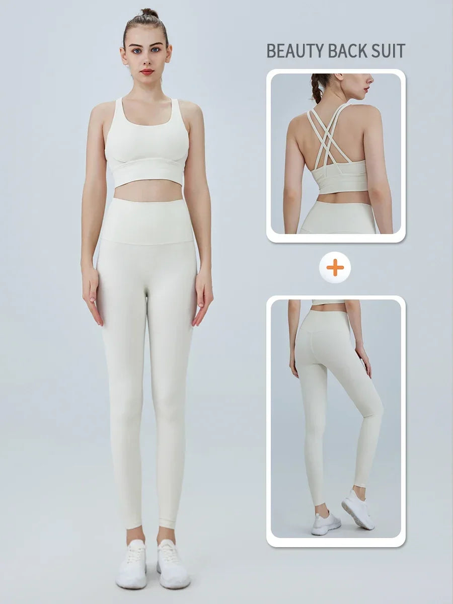 2-Piece Yoga Tracksuit — Women's Athletic Wear Sports Bra & Leggings Fitness Gym Outfit