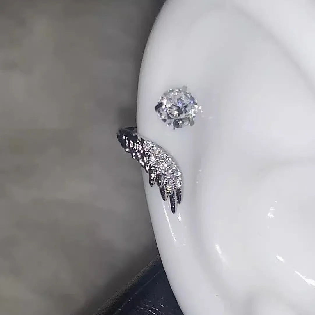 Silver Wing Ear Cuff – Fashion Zircon Detail