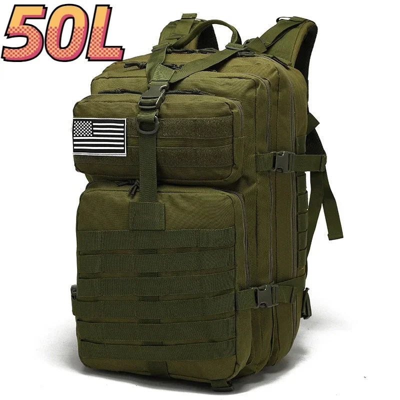 RangerTrek Tactical Backpack – 30L/50L Waterproof Nylon Outdoor Bag