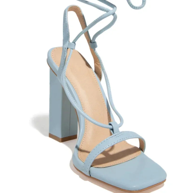 LaceAura | Luxury Lace-Up Pumps – Elegant Summer Heels