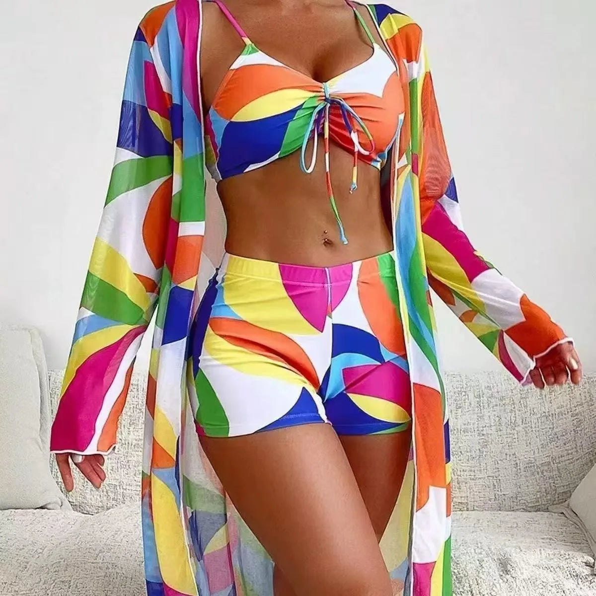 Push-Up Bikini & Wrap Skirt