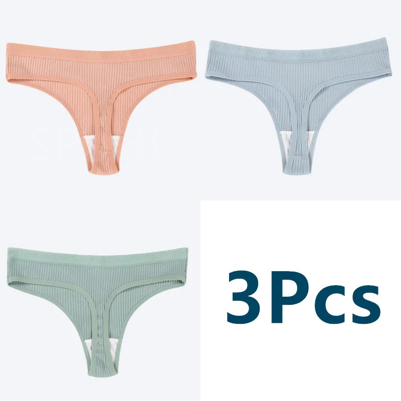 Cotton G-String Panties – Low Rise, Sexy – 3/10-Pack